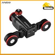nishore- Andoer L5i Wireless Camera Video Auto Dolly 3-Wheels Motorized Slider Dolly Car Mobile APP 