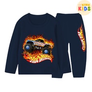 Piyama baju tidur lengan panjang anak laki-laki HOT WHEELS ukuran 1-10 tahun