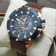 Alexandre Christie Ac6416 Blue rose gold Watch