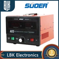 SUOER A03เครื่องชาร์จแบตเตอรี่ ฟื้นฟูแบตเตอรี่ SUOER A03-1224 สลายซัลเฟต 30A ใช้งานได้ทั้ง 12V และ24