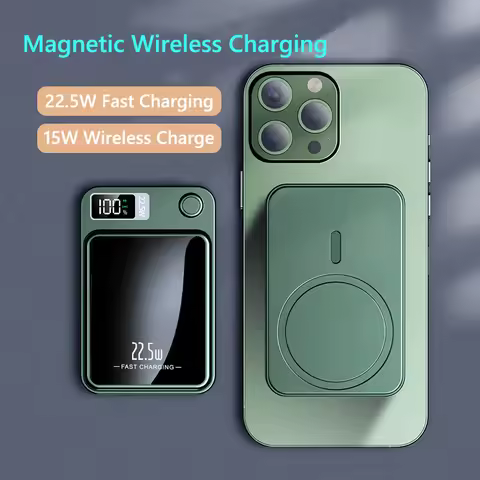 20000mAh Alloy Macsafe Powerbank Magnetic Power Bank Wireless Fast Charger For iPhone 15 14 13 12 Sa