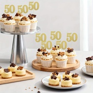 12pcs Milestone Celebration Cake Topper Collection: 50th  Birthday Cake Decorating Supplies and Cupc
