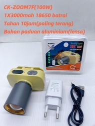 Senter Kepala Zoom Kiseki CK-Zoom7F 100W 3000Mah Tahan 10 jam