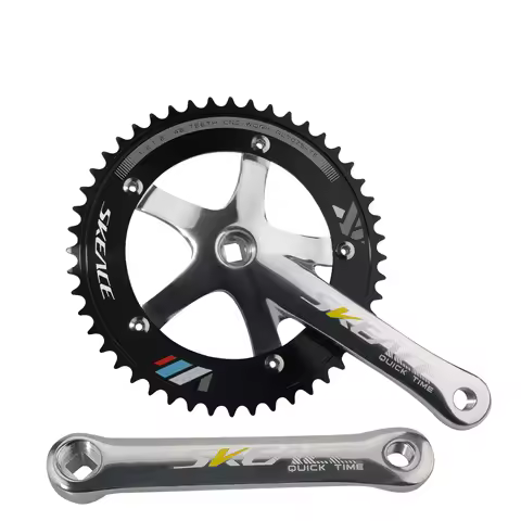 SKEACE 48T Bicycle Crankset Fixed Gear Chain Wheel BCD 144mm Spindle 110mm Racing Bike Crank Single 