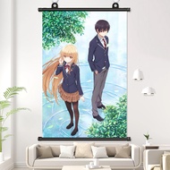 Anime Otonari no Tenshi-sama Shiina Mahiru Fujimiya Amane Fabric Wall Scroll Home Decor Anime Poster