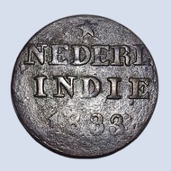 Koleksi Uang Koin Kuno 1 Cent Nederl Indie Tahun 1833 D Keydate.Langka