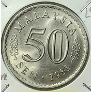[ Syiling ] 50 Sen 1983 (  UNC / BrandNew ) Malaysia Parliament House