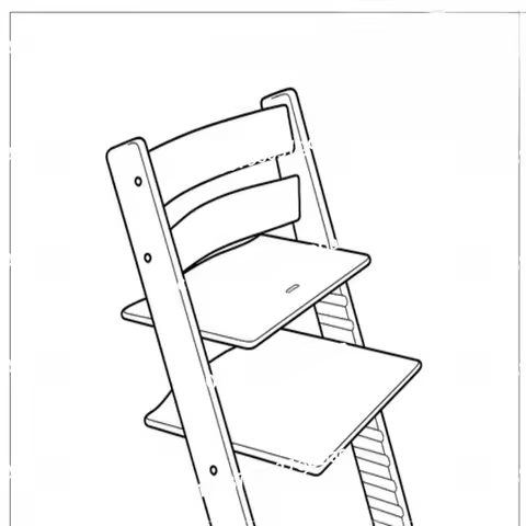 Growth dining chair Solid wood eating seat Study chair Adjustable