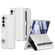 Samsung Galaxy Z Fold 7 5G Case with S-Pen Holder & Screen ProtectorLuxury Leather Flip All-Inclusiv