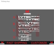 ⊕☜2PCS HONDA I-VTEC SOHC CAR STICKER DOOR SIDE CITY CIVIC ACCORD CRV CRZ HRV JAZZ FIT GM6 FK8 FC FB 