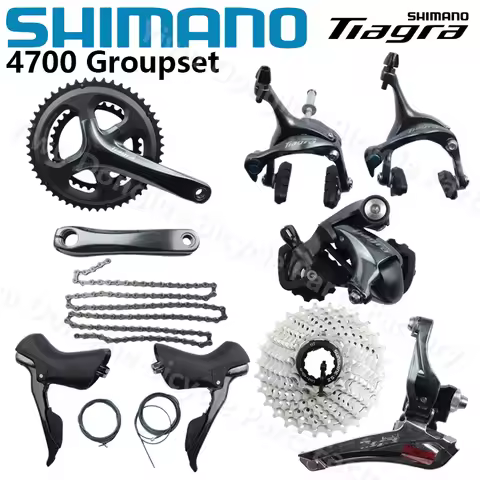 Shimano Tiagra 4700 Road Full Groupset Group 2x10 Speed Sunshine 10s Cassette 165mm/170mm/175mm Cran