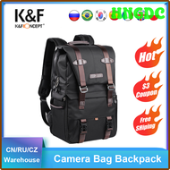 HNGDC K&amp;F CONCEPT Camera Backpack Professional Camera Bag for Photography with Rainproof Cover Tripod Catch Straps for SLR DSLR Camera MCGHD