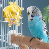 Budgie Toys Parakeet Training Toys Educational Flying Saucer Spinning Wheel Toy for Bird Cage Access