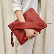Fashion Trendy Rivet Clutch Envelope Package Women's Shoulder Bag Messenger Bag Casual Bag Trendy Wr
