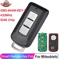 KEYECU Smart Remote Key Fob 2 Button 433MHz PCF7952 ID46 For Mitsubishi Lancer Outlander ASX FCC: G8D-644M-KEY-E Model: