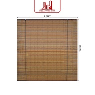 MWC Bamboo Blinds (8 x 7ft) Wood Blind Curtain Indoor Outdoor Langsir Bidai Buluh Kayu Tirai Tingkap