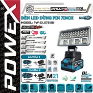 POWEX 21V PW-DL57B1IN 7 inch led headlight, capacity 85W, 57 LED bulbs - 2 light modes, continuous l