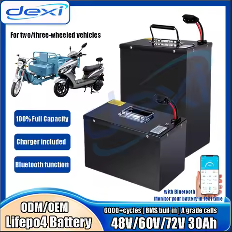 72volt 30ah battery 60V 48V 30Ah Lithium Lifepo4 Battery for Two-wheeled three-wheeled vehicles