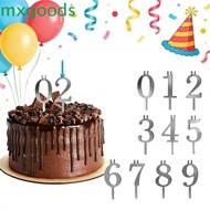 MXGOODS Number Birthday Candle Holder, Stainless Steel Versatile Metal Number Candle Holders, Candle
