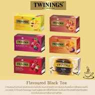 ทไวนิงส์ Twinings Flavoured Black Tea (ชนิดซอง 2 กรัม แพ็ค 25 ซอง) Lemon, Peach, Vanilla, Wild Berry, 4 red fruits,Mango