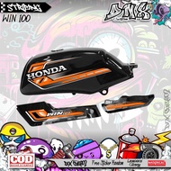 HONDA WIN 100 AIR BRUSH MOTIF VARIATION STICKER STRIPING KD19