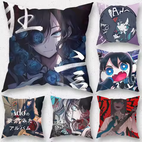 Ado Japanese Singer Pillow Case For Home Bedroom Room Decoration Living Room Sofa Cushion Cover Suit