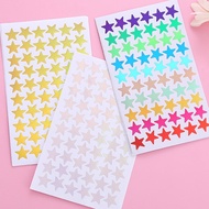 5pcs Children's Laser Award Flash Sticker Teacher Praise Label Award Five Star Sticker DIY Craft Dec