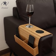 [Fenteer] Couch Cup Holder Sofa Armrest Organizer Wood Couch Chair Caddys Space Saving