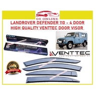 LANDROVER DEFENDER 110 - 4 DOOR 1984 1986 1988 High Quality Venttec Door Visor Window Vent Air Press