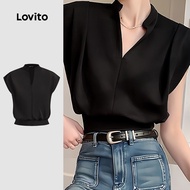 Casual Blouse Pleated Double Layer Summer/Spring Blouse for Women L128ED374