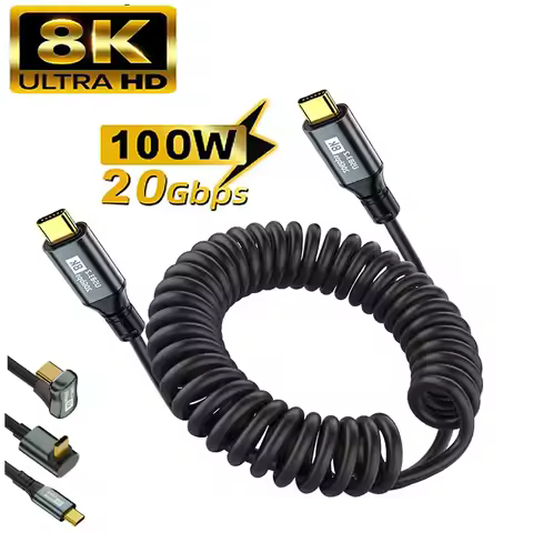 Spring PD100W Type C to Type C Cable USB 3.2 20Gbps ThunderBolt 3 8K@60Hz USB C Cable Cord For iPhon