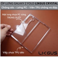 Ốp lưng trong suốt chống sốc viền TPU lựng PC Samsung Galaxy Z Fold 6 Fold 5 Fold 4 Fold 3 Likgus
