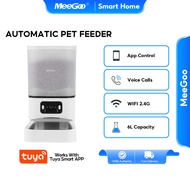 MeeGoo Smart Pet Feeder APP Remote Interaction Auto Food Dispenser Timed Feeding Dual Power Anti-Jam