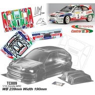 Team C Toyota Corolla WRC 1/10 Clear Body Shell Rc Drift Rally