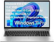 HP Elitebook 650 G10 Business Laptop Computer, 15.6" FHD, 13th Gen Intel 10-Core i7-1355U CPU, 32GB 