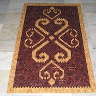 Wooden mat seat mat wooden carpet 90x180 cm