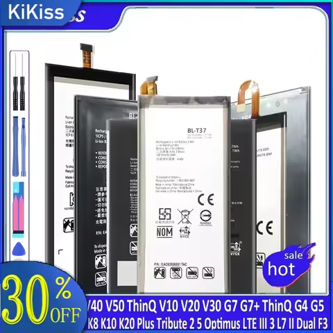 Phone Battery For LG V40 V50 V10 V20 V30 G7+ ThinQ G4 G5 K7 K8 K10 K20 Plus Tribute 2 5 Optimus LTE 