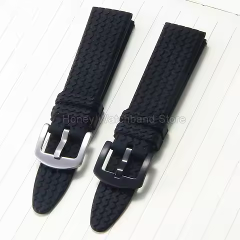 For Chopard Mille Miglia 168997 168511 Silicone Watch Accessory Black 23mm Chemical Resistant Quick 