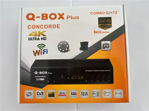 2026 DVB-T2 DVB-S2 Combo QBOX Plus Satellite TV Receiver Tuner H.264 MPEG 4 Digital TV Decoder 1080P