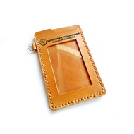 Name Tag Id Kulit Logo Kementerian Perhubungan Warna Coklat Muda Garansi 1 Tahun - Id Card Holder Ke