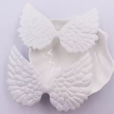 Glitter Bepowder Cloth Padded 10CM AB Pretty Angel Big Wings patch DIY Wedding Appliques Decoration