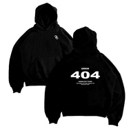 Oversized Boxy Hoodie Error 404 Black