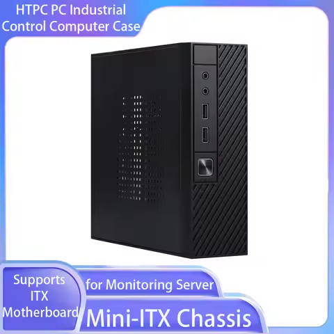 Mini-ITX Chassis HTPC PC Industrial Control Computer Case for Monitoring Server Supports ITX Motherb