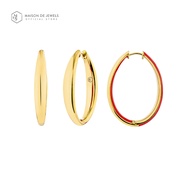 Maison de Jewels - Red Carpet Couture Oval Hoops