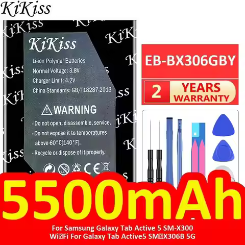 Tablet Battery EB-BX306GBY 5500mAh For Samsung Galaxy Tab Active 5 SM-X300 Wi‑Fi For Galaxy Tab Acti