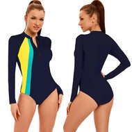 กีฬา One P Iece ชุดว่ายน้ำ2023 Rashguard ชุดว่ายน้ำผู้หญิงเบาะชุดว่ายน้ำ P Atchwork S URF ชุดว่ายน้ำ