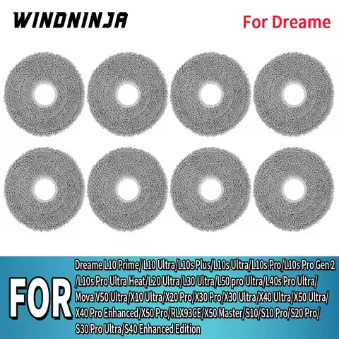 Mop Pad Cloth For Dreame S10 Pro/S20 Pro/S30 Pro Ultra/L10s Ultra/L10s Pro/L20/L30 Ultra/L40s Pro Ul