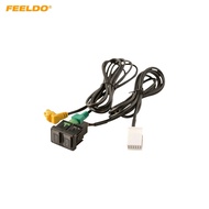 FEELDO Car USB AUX Data Adapter Switch Button Cable wiring Harness For Volkswagen Golf POLO GTI Bora RCD510 RNS315 RCD310