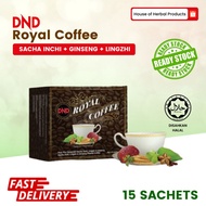 DND ROYAL COFFEE (Sacha Inchi, Lingzhi & Ginseng) by DR NOORDIN DARUS. 1 Kotak = 15 Sachets