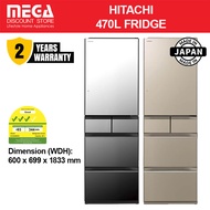 HITACHI R-HWS480KS 500l MULTI-DOOR FRIDGE (MADE IN JAPAN)